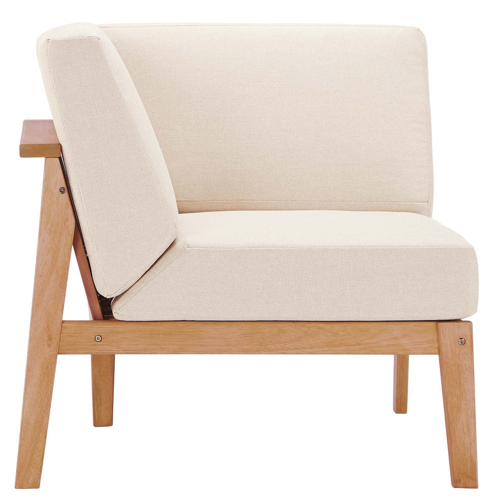 Modway Sedona Outdoor Patio Eucalyptus Wood Sectional Sofa Corner Chair - EEI-3680 | Outdoor Sofas, Loveseats & Sectionals | Modishstore - 3