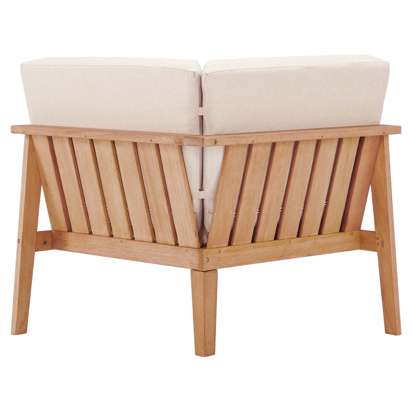 Modway Sedona Outdoor Patio Eucalyptus Wood Sectional Sofa Corner Chair | Outdoor Sofas, Loveseats & Sectionals | Modishstore-4
