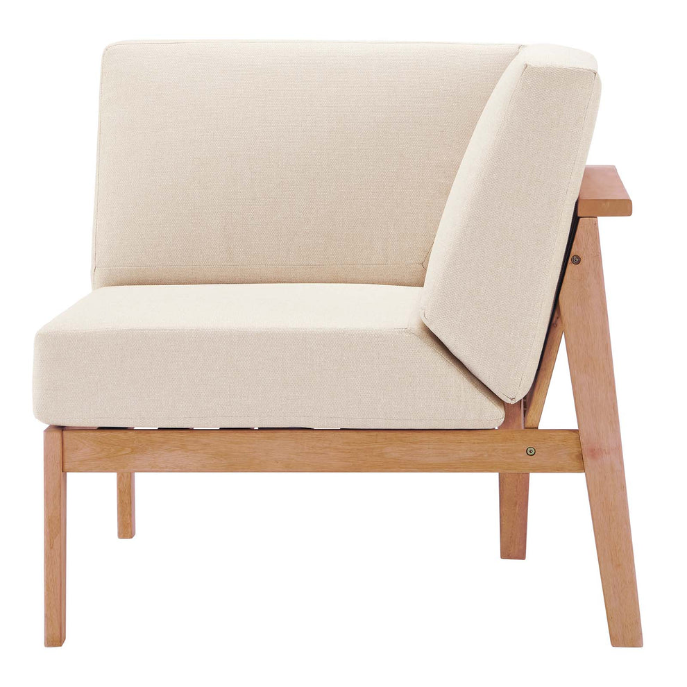 Modway Sedona Outdoor Patio Eucalyptus Wood Sectional Sofa Corner Chair - EEI-3680 | Outdoor Sofas, Loveseats & Sectionals | Modishstore - 5