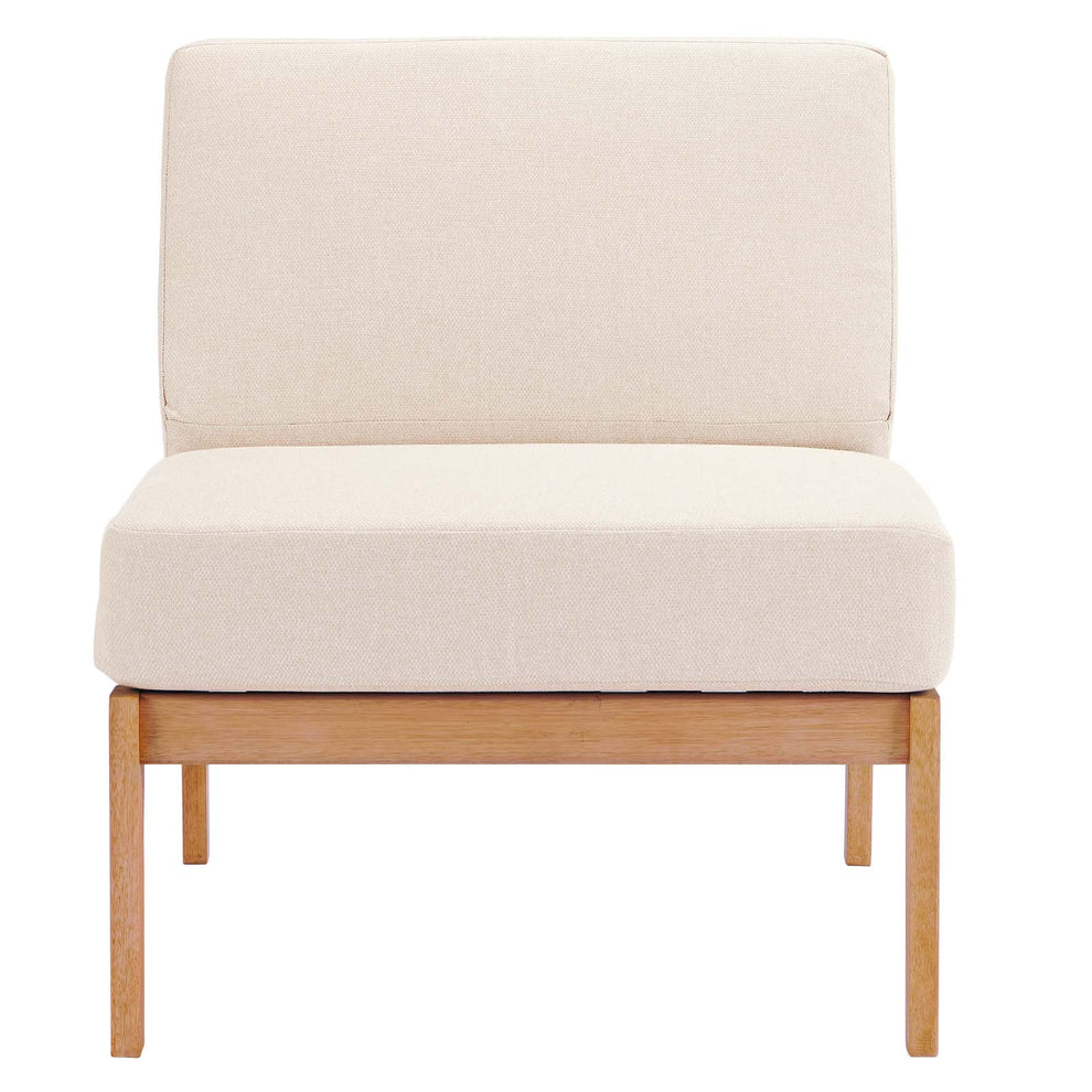 Modway Sedona Outdoor Patio Eucalyptus Wood Sectional Sofa Armless Chair - EEI-3681 | Accent Chairs | Modishstore - 5