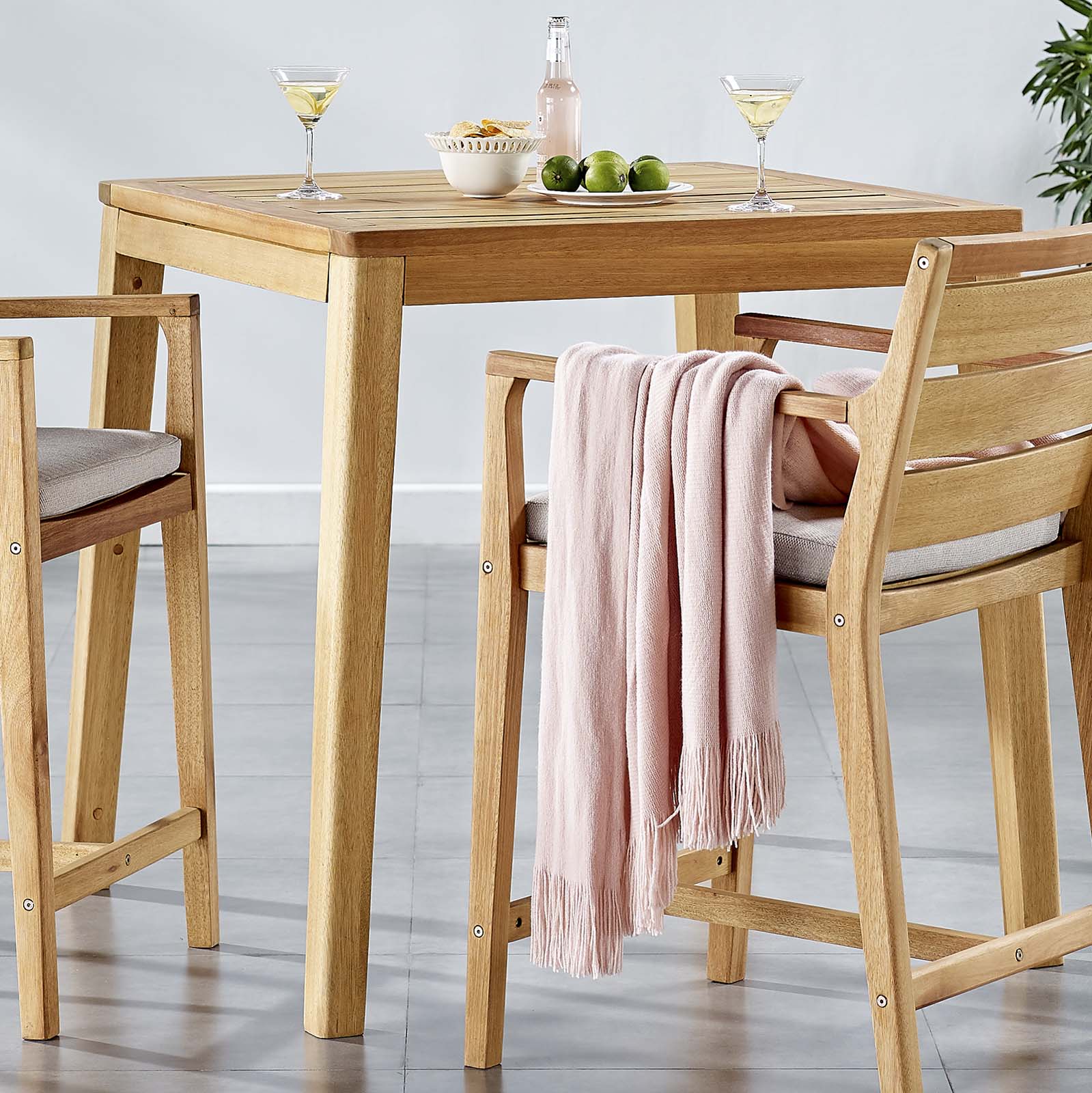 Modway Portsmouth Karri Wood Outdoor Patio Bar Table - EEI-3690 | Bar Tables | Modishstore - 1