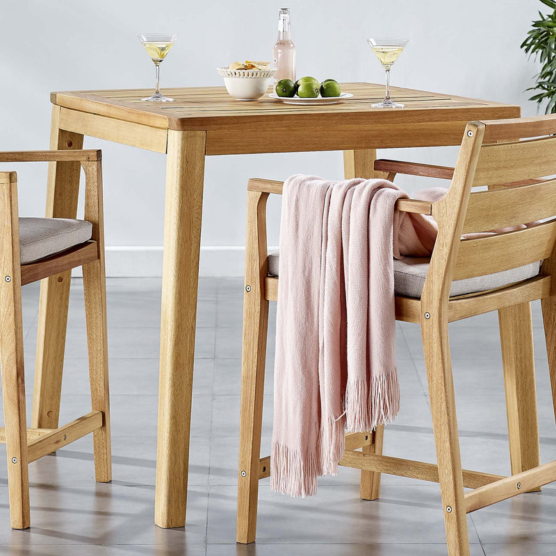 Modway Portsmouth Karri Wood Outdoor Patio Bar Table - EEI-3690 | Bar Tables | Modishstore - 1