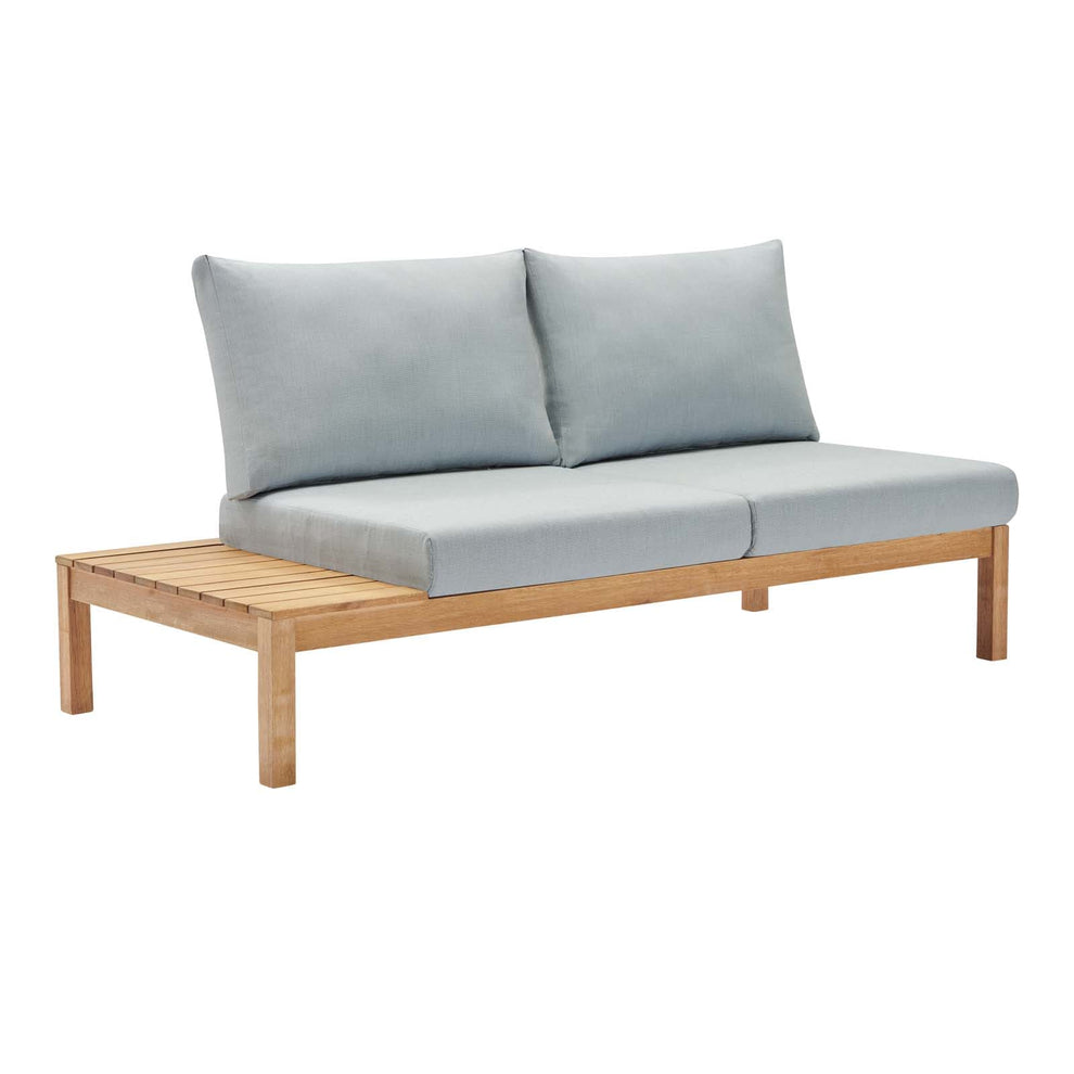 Modway Freeport Karri Wood Outdoor Patio Loveseat with Right-Facing Side End Table - EEI-3692 | Outdoor Sofas, Loveseats & Sectionals | Modishstore - 2