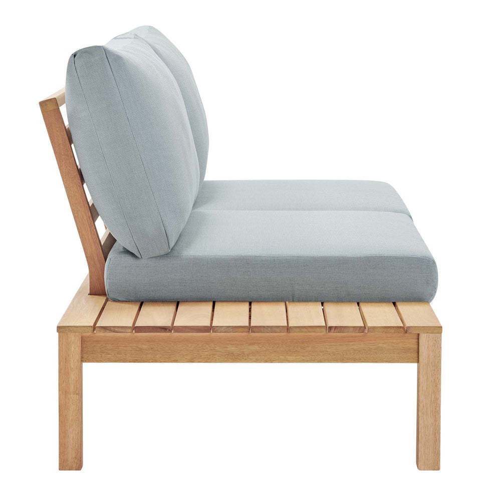 Modway Freeport Karri Wood Outdoor Patio Loveseat with Right-Facing Side End Table - EEI-3692 | Outdoor Sofas, Loveseats & Sectionals | Modishstore - 3