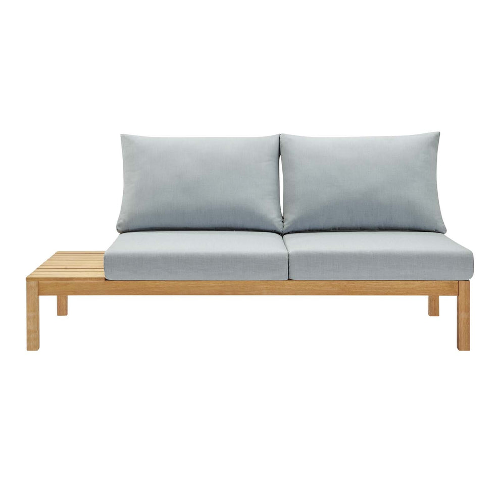 Modway Freeport Karri Wood Outdoor Patio Loveseat with Right-Facing Side End Table - EEI-3692 | Outdoor Sofas, Loveseats & Sectionals | Modishstore - 6