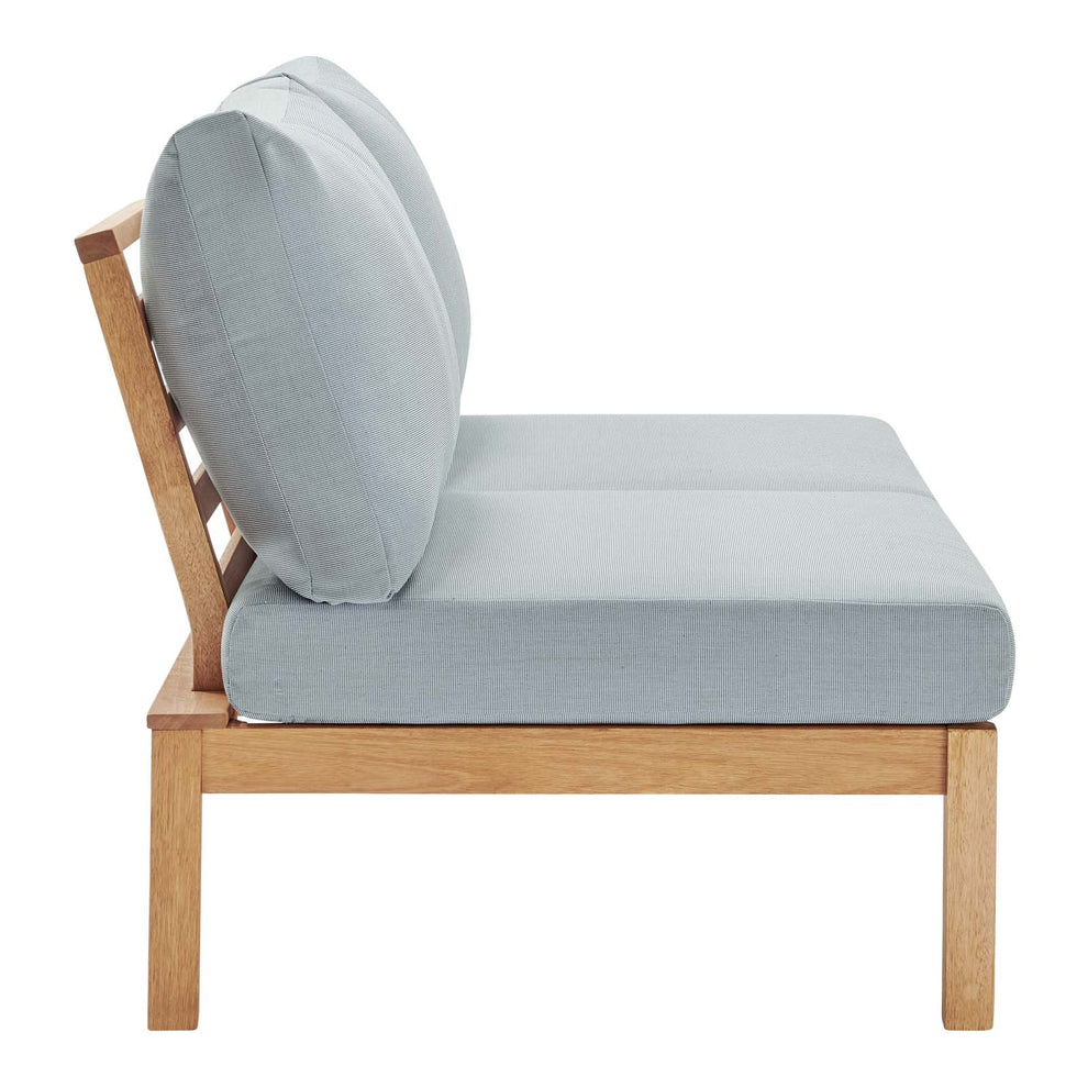 Modway Freeport Karri Wood Outdoor Patio Loveseat with Left-Facing Side End Table - EEI-3693 | Outdoor Sofas, Loveseats & Sectionals | Modishstore - 2