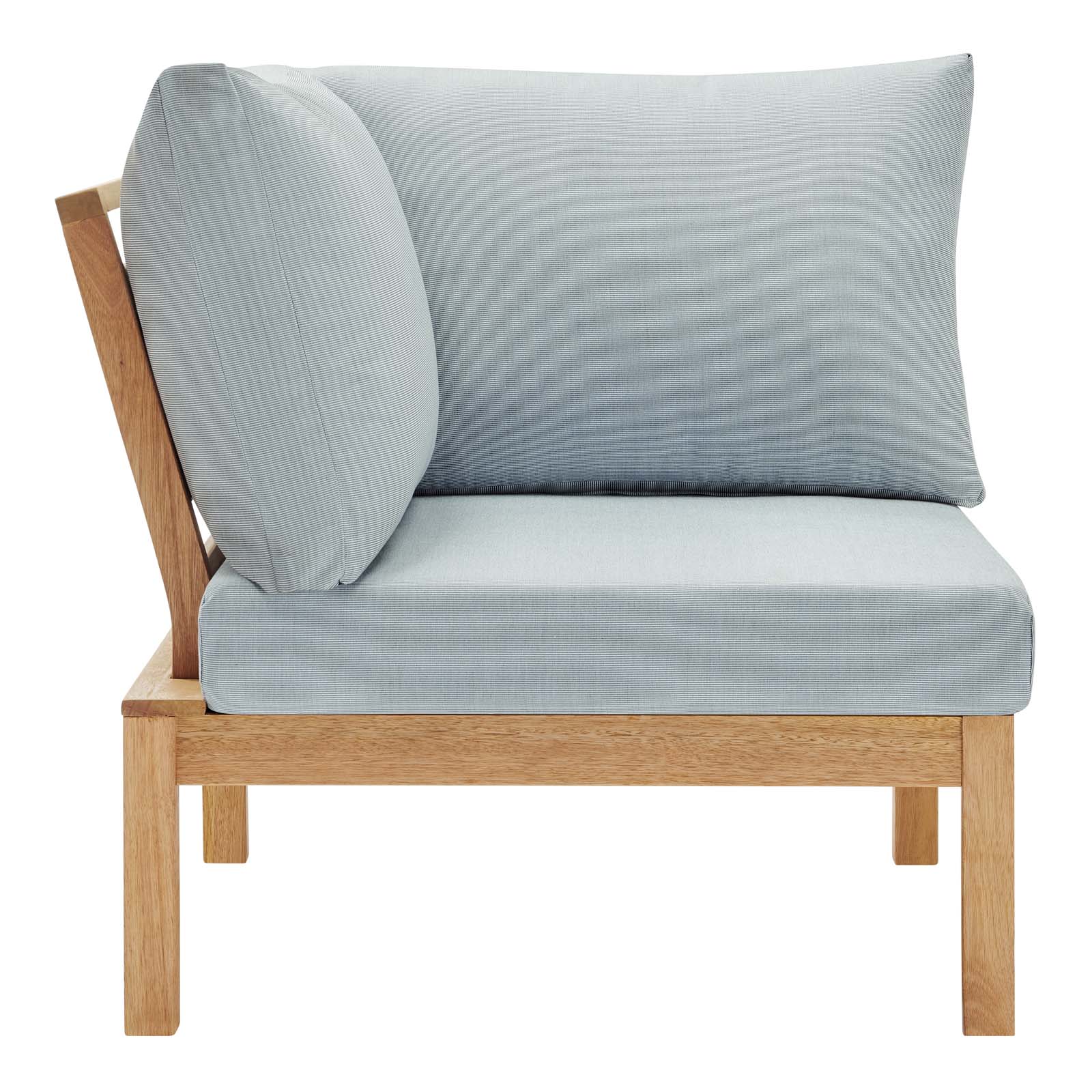 Modway Freeport Karri Wood Sectional Sofa Outdoor Patio Corner Chair | Sofas | Modishstore-3
