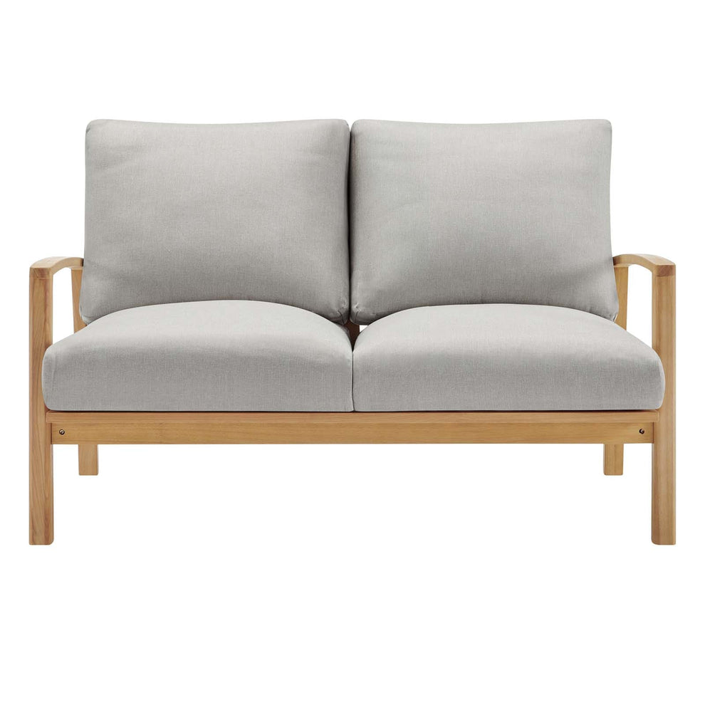 Modway Orlean Outdoor Patio Eucalyptus Wood Loveseat - EEI-3697 | Outdoor Sofas, Loveseats & Sectionals | Modishstore - 5