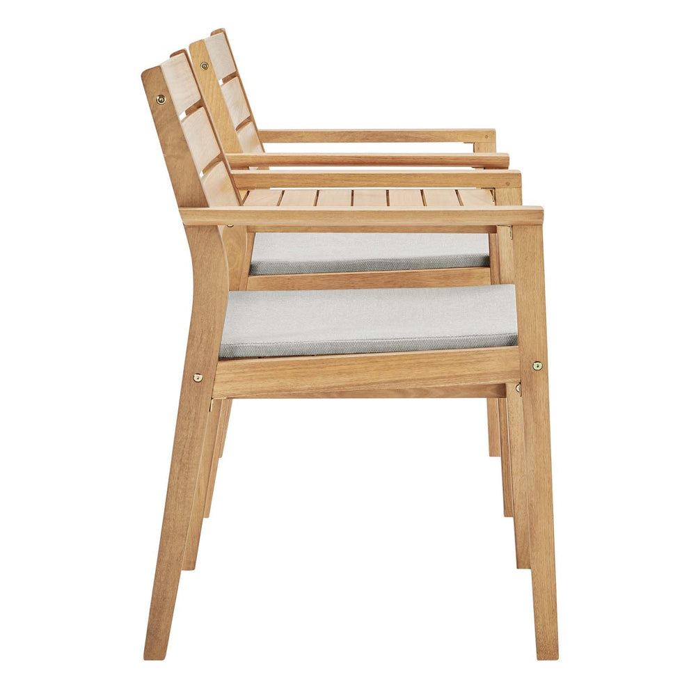 Modway Viewscape Outdoor Patio Ash Wood Jack and Jill Chair Set - EEI-3710 | Outdoor Chairs | Modishstore - 5