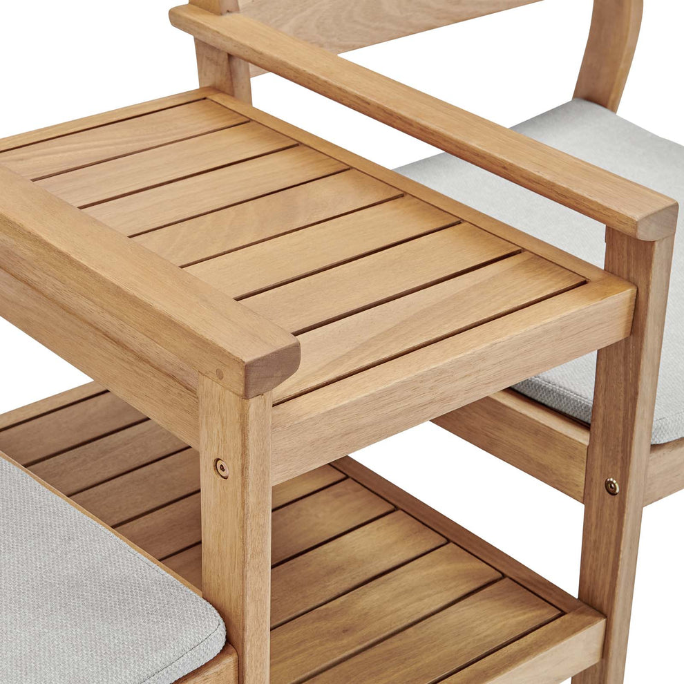 Modway Viewscape Outdoor Patio Ash Wood Jack and Jill Chair Set - EEI-3710 | Outdoor Chairs | Modishstore - 7