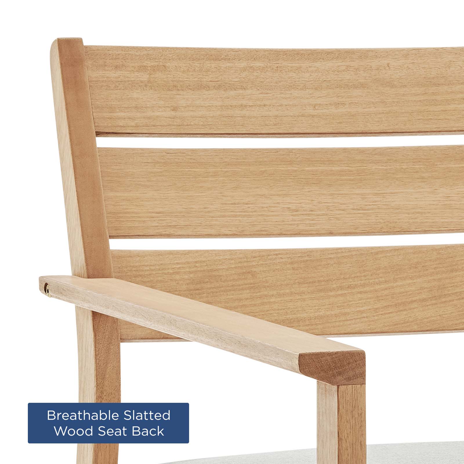 Breton Outdoor Patio Ash Wood Armchair By Modway - EEI-3713 | Outdoor Chairs | Modishstore - 6