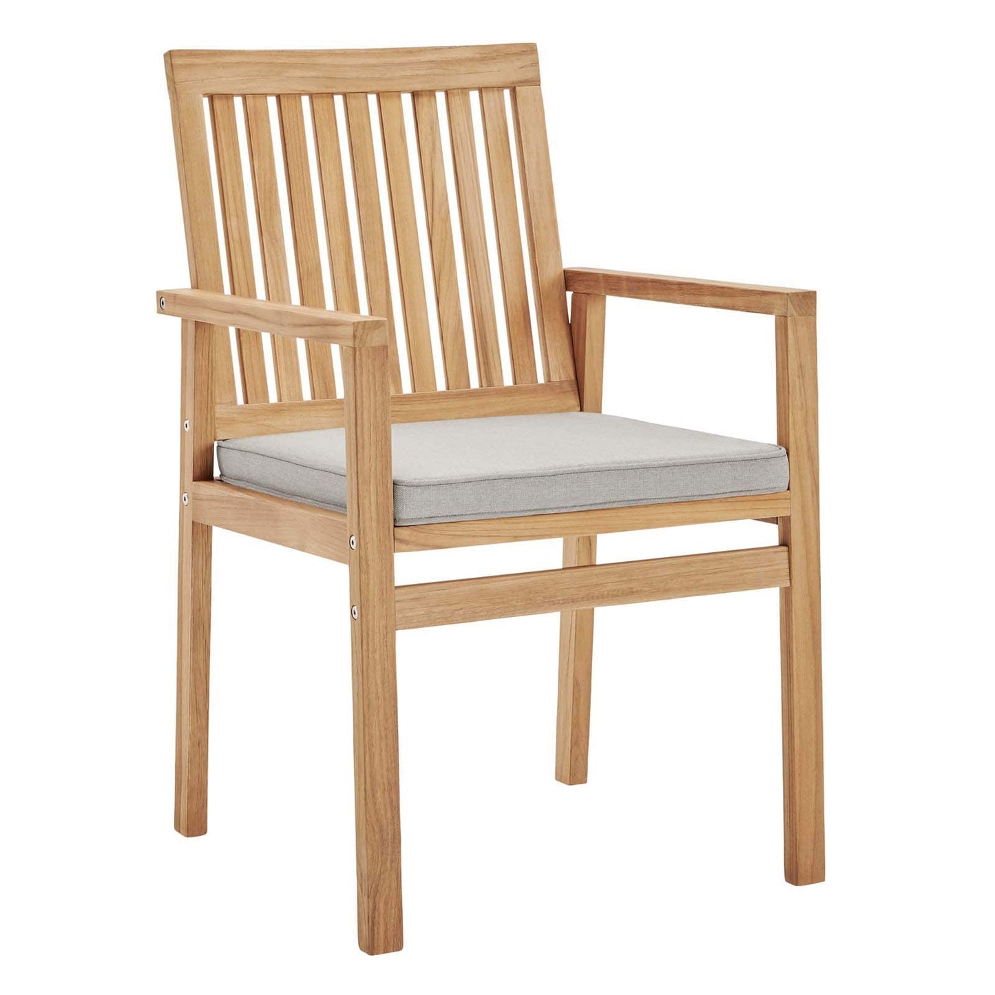 Modway Farmstay Outdoor Patio Teak Wood Dining Armchair - EEI-3718 | Armchairs | Modishstore - 3