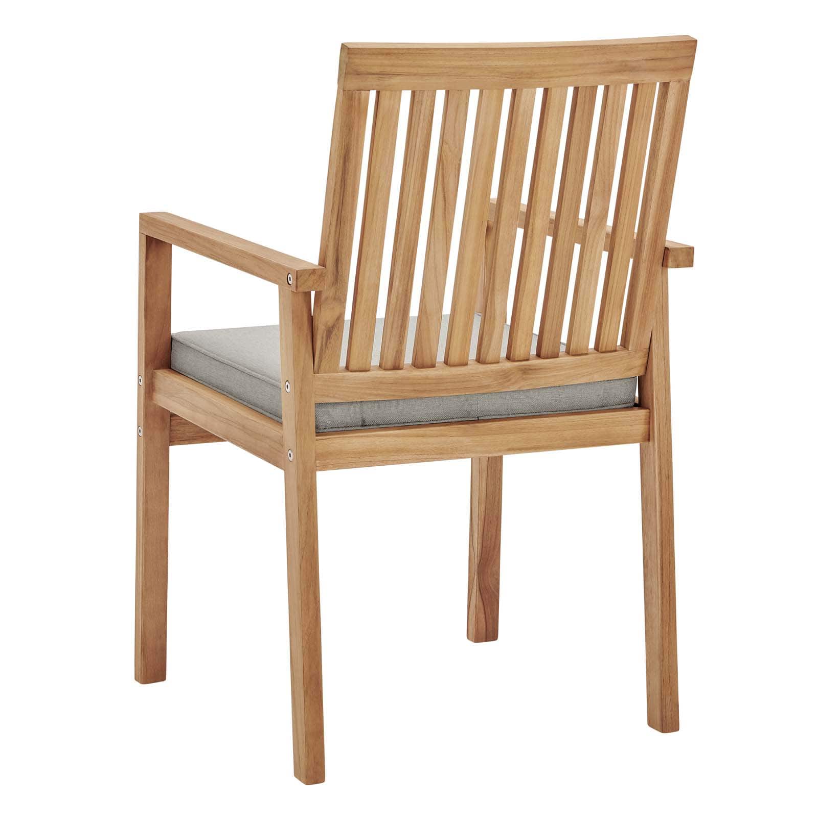 Modway Farmstay Outdoor Patio Teak Wood Dining Armchair - EEI-3718 | Armchairs | Modishstore - 4