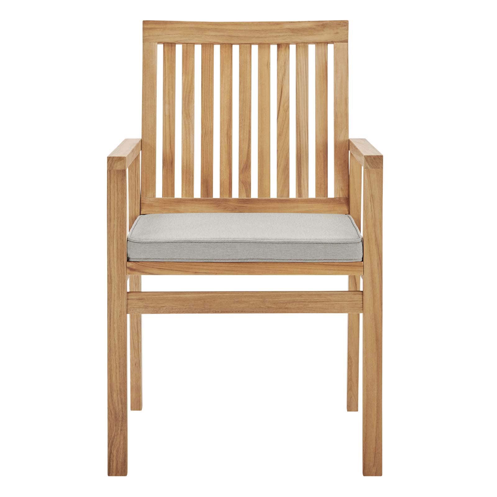 Modway Farmstay Outdoor Patio Teak Wood Dining Armchair - EEI-3718 | Armchairs | Modishstore - 5