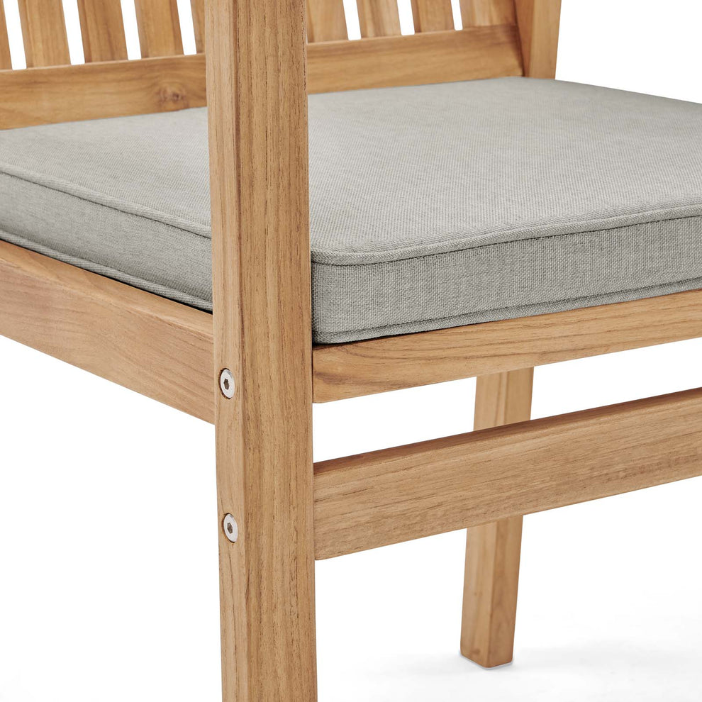 Modway Farmstay Outdoor Patio Teak Wood Dining Armchair - EEI-3718 | Armchairs | Modishstore - 6