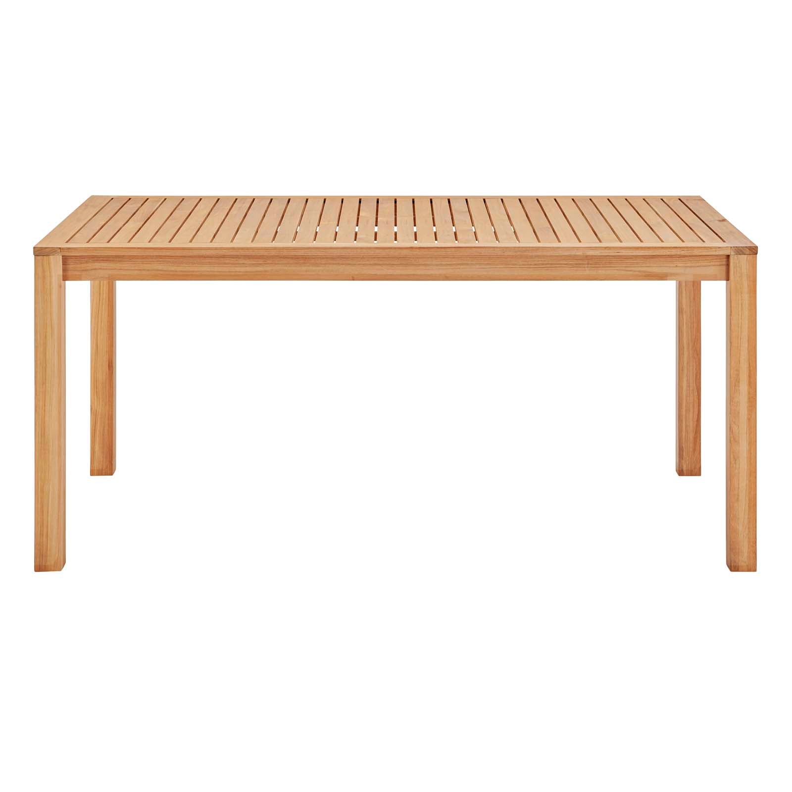 Farmstay 63" Rectangle Outdoor Patio Teak Wood Dining Table By Modway - EEI-3719 | Outdoor Tables | Modishstore - 3