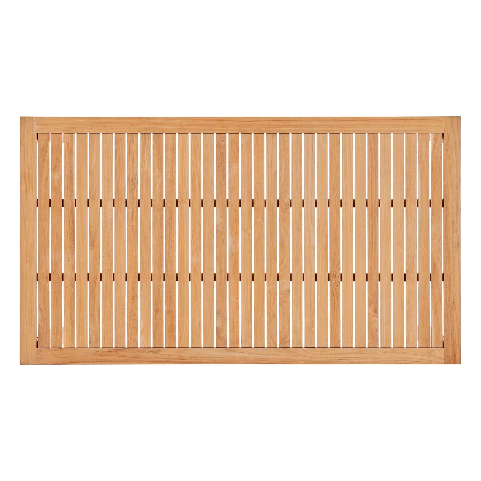 Farmstay 63" Rectangle Outdoor Patio Teak Wood Dining Table By Modway - EEI-3719 | Outdoor Tables | Modishstore - 4