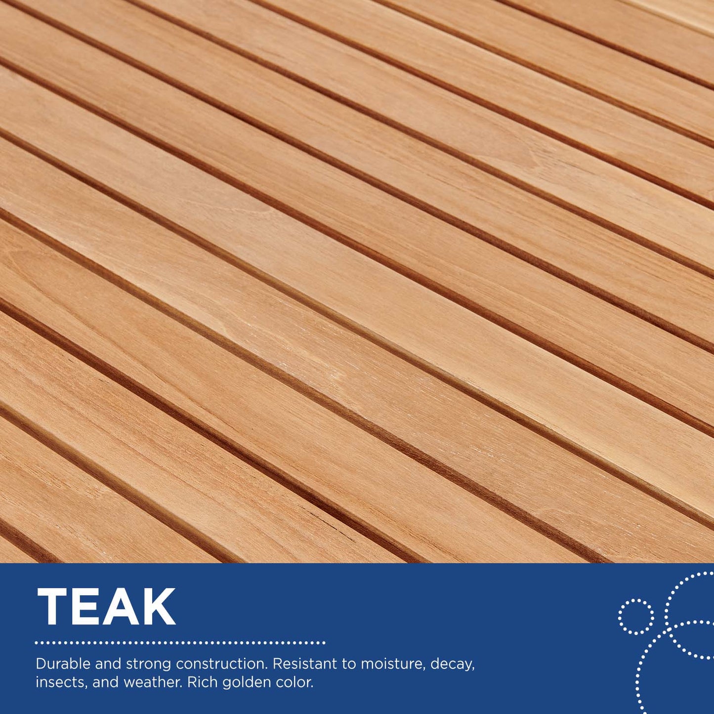 Farmstay 63" Rectangle Outdoor Patio Teak Wood Dining Table By Modway - EEI-3719 | Outdoor Tables | Modishstore - 5