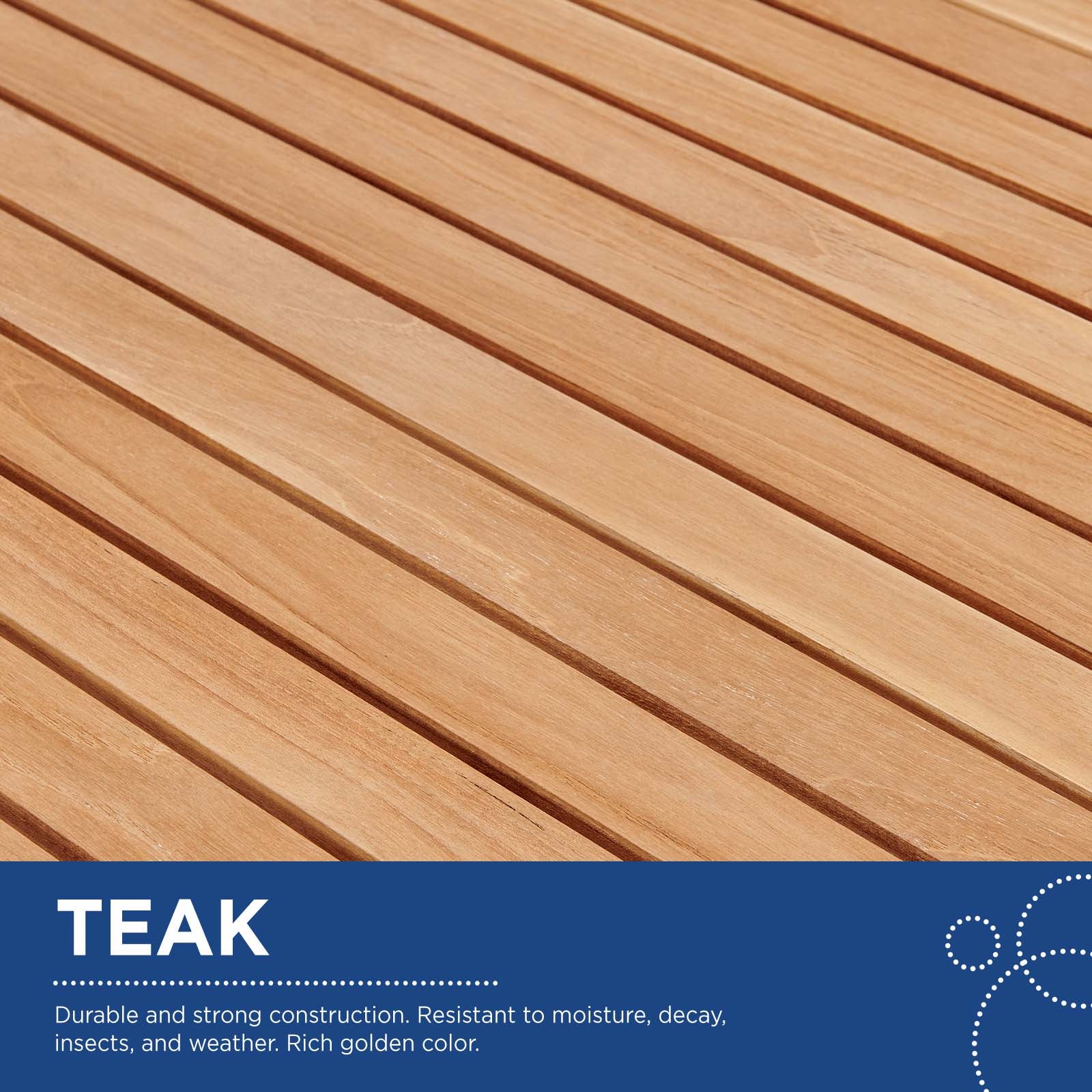 Farmstay 63" Rectangle Outdoor Patio Teak Wood Dining Table By Modway - EEI-3719 | Outdoor Tables | Modishstore - 5