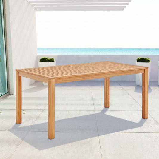 Farmstay 63" Rectangle Outdoor Patio Teak Wood Dining Table By Modway - EEI-3719 | Outdoor Tables | Modishstore