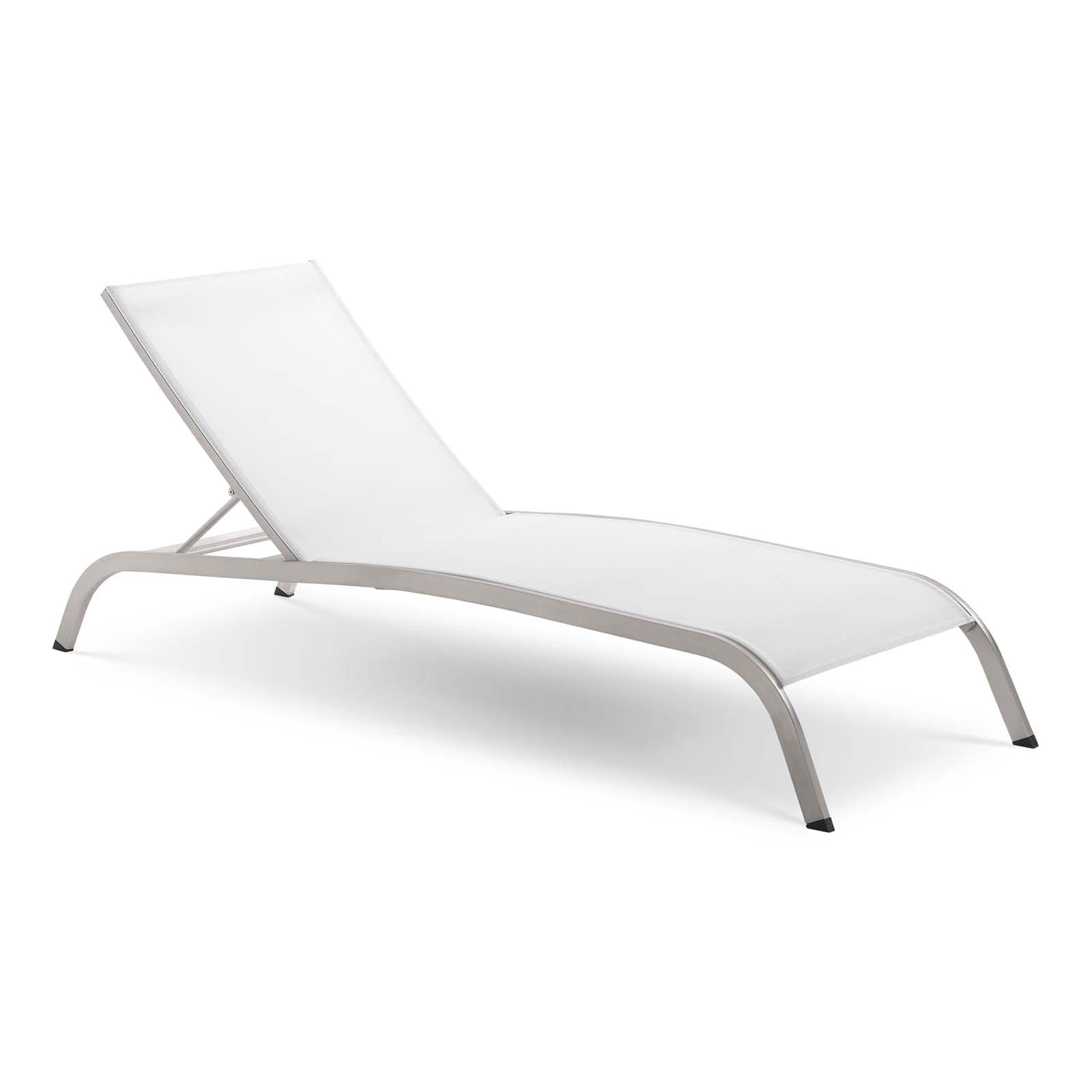 Modway Savannah Mesh Chaise Outdoor Patio Aluminum Lounge Chair | Outdoor Recliners & Lounge Chairs | Modishstore-15