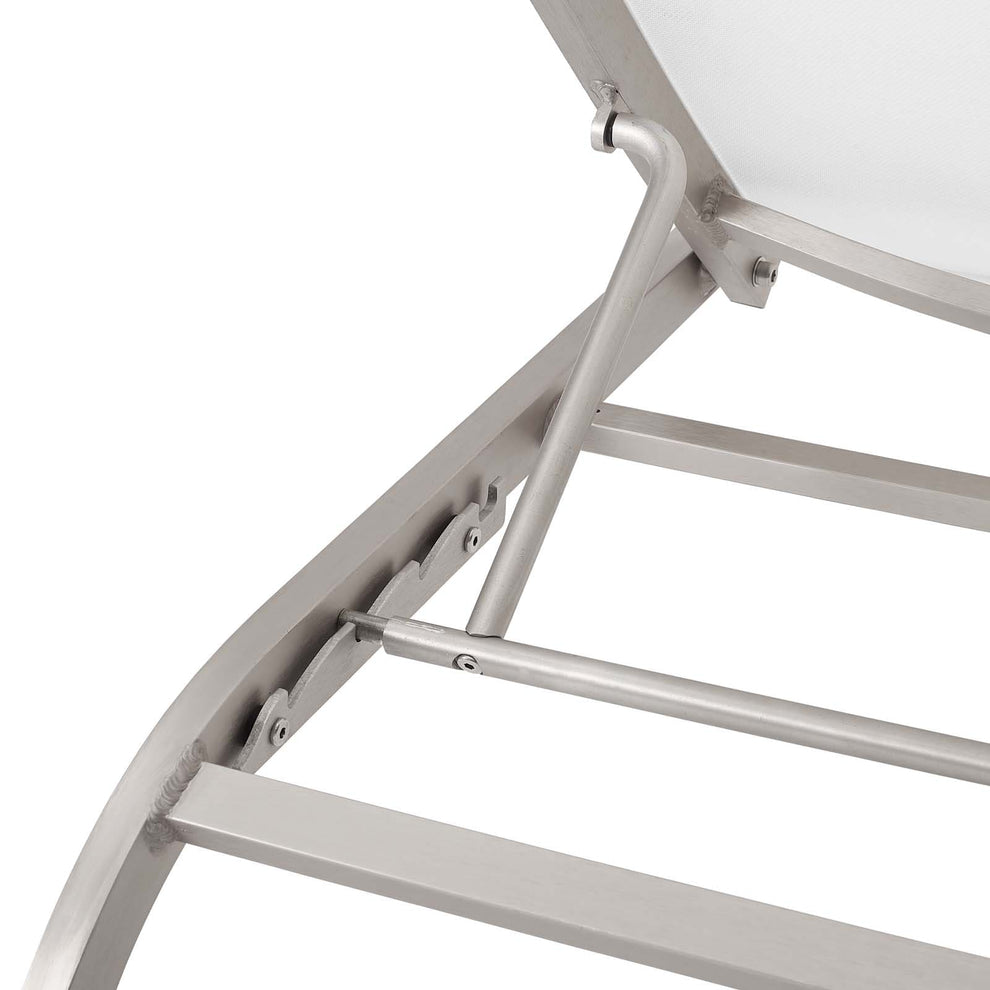 Modway Savannah Mesh Chaise Outdoor Patio Aluminum Lounge Chair - EEI-3721 | Outdoor Recliners & Lounge Chairs | Modishstore - 19