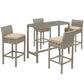 Conduit 5 Piece Outdoor Patio Wicker Rattan Set By Modway - EEI-3722 | Outdoor Sofas, Loveseats & Sectionals | Modishstore - 2