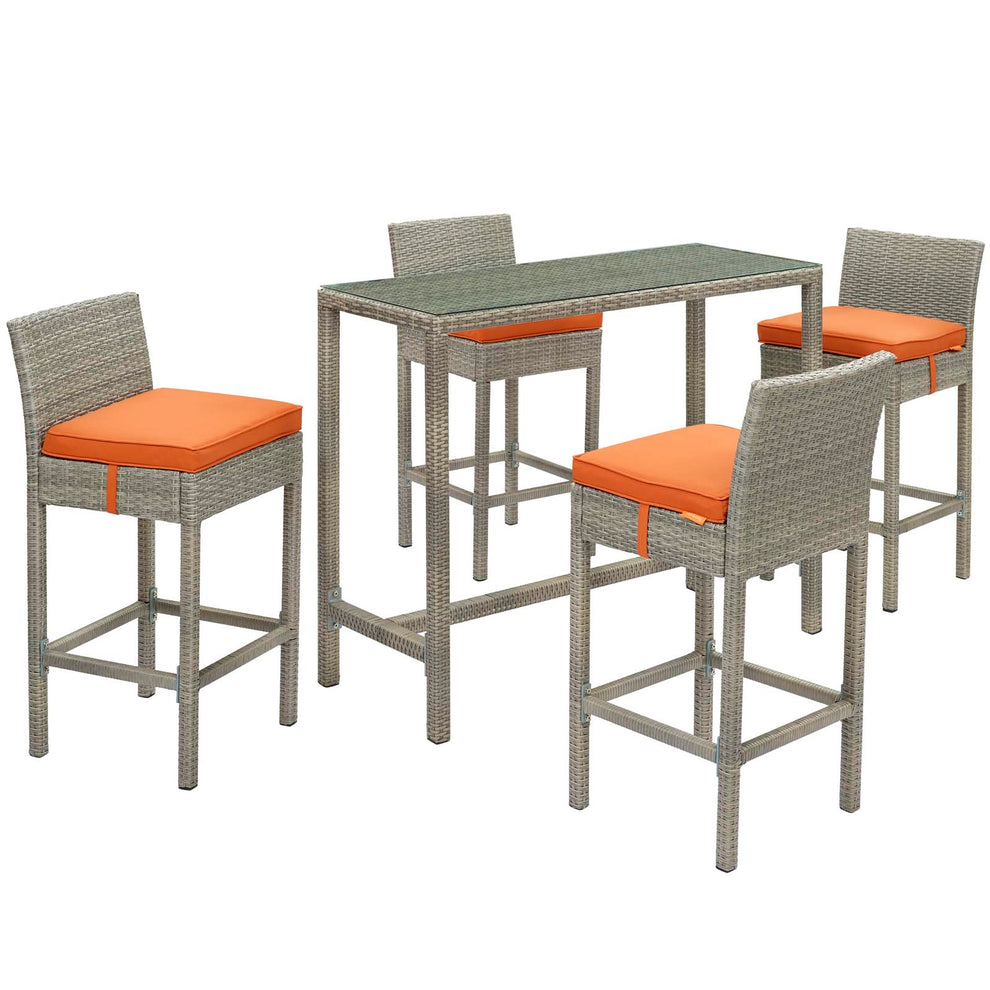 Conduit 5 Piece Outdoor Patio Wicker Rattan Set By Modway - EEI-3722 | Outdoor Sofas, Loveseats & Sectionals | Modishstore - 50