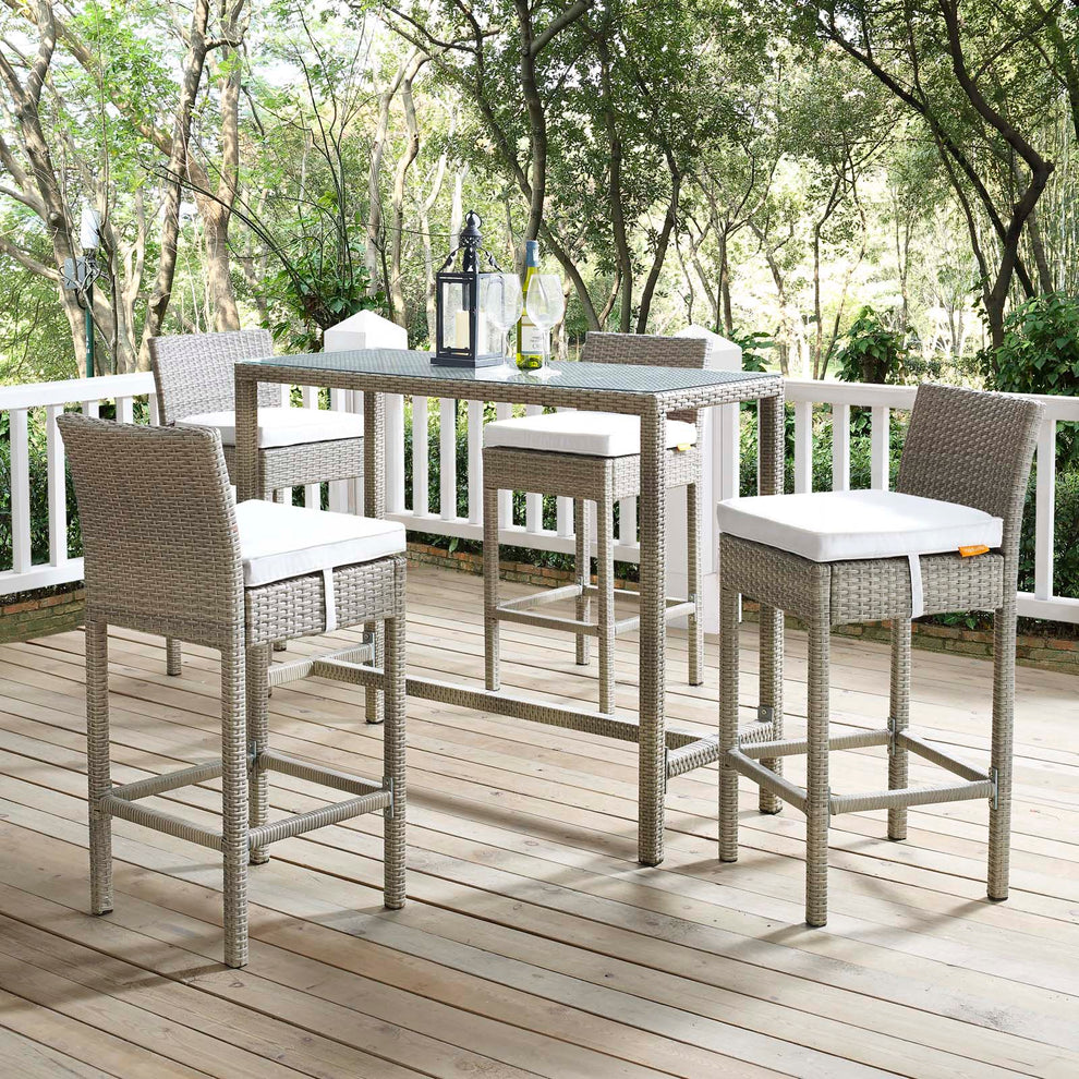 Conduit 5 Piece Outdoor Patio Wicker Rattan Set By Modway - EEI-3722 | Outdoor Sofas, Loveseats & Sectionals | Modishstore - 84