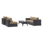 Convene 5 Piece Set Outdoor Patio with Fire Pit By Modway - EEI-3723 | Outdoor Sofas, Loveseats & Sectionals | Modishstore - 2