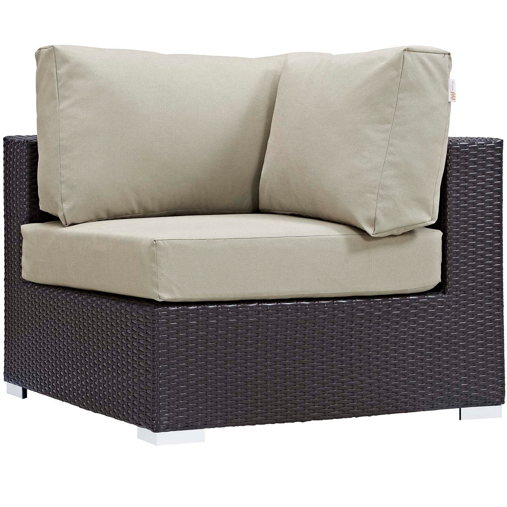 Convene 5 Piece Set Outdoor Patio with Fire Pit By Modway - EEI-3723 | Outdoor Sofas, Loveseats & Sectionals | Modishstore - 5