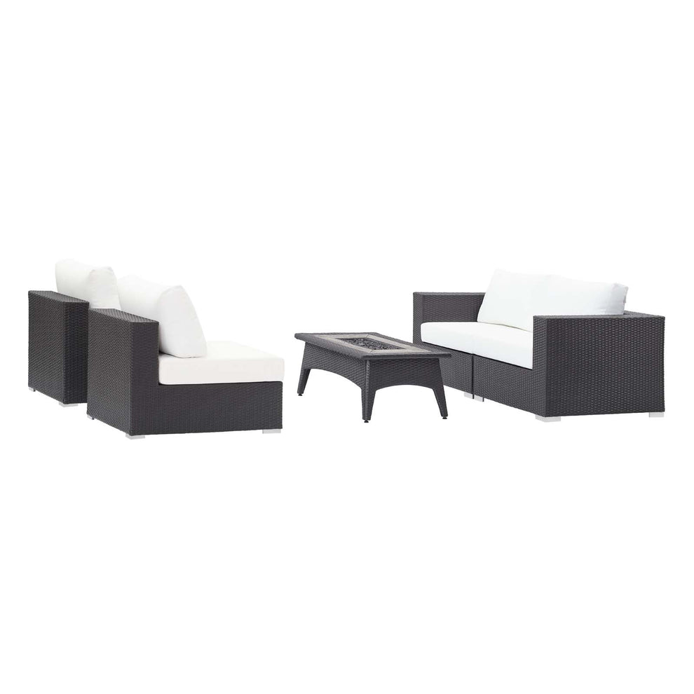 Convene 5 Piece Set Outdoor Patio with Fire Pit By Modway - EEI-3723 | Outdoor Sofas, Loveseats & Sectionals | Modishstore - 26