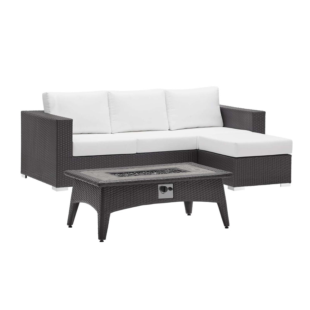 Modway Convene 3 Piece Set Outdoor Patio with Fire Pit - EEI-3724 | Outdoor Sofas, Loveseats & Sectionals | Modishstore - 21