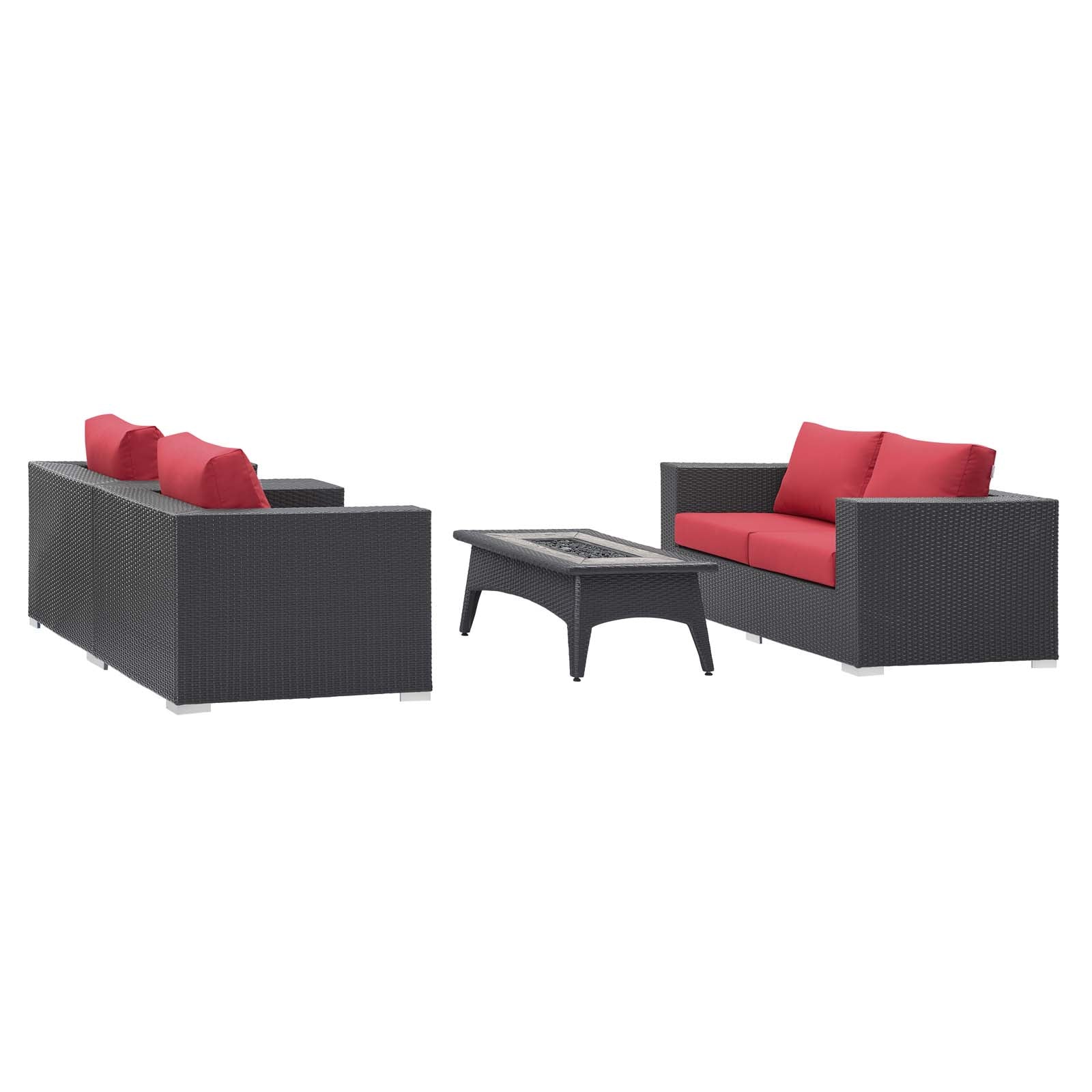 Convene 4 Piece Set Outdoor Patio with Fire Pit By Modway - EEI-3725 | Outdoor Sofas, Loveseats & Sectionals | Modishstore - 10
