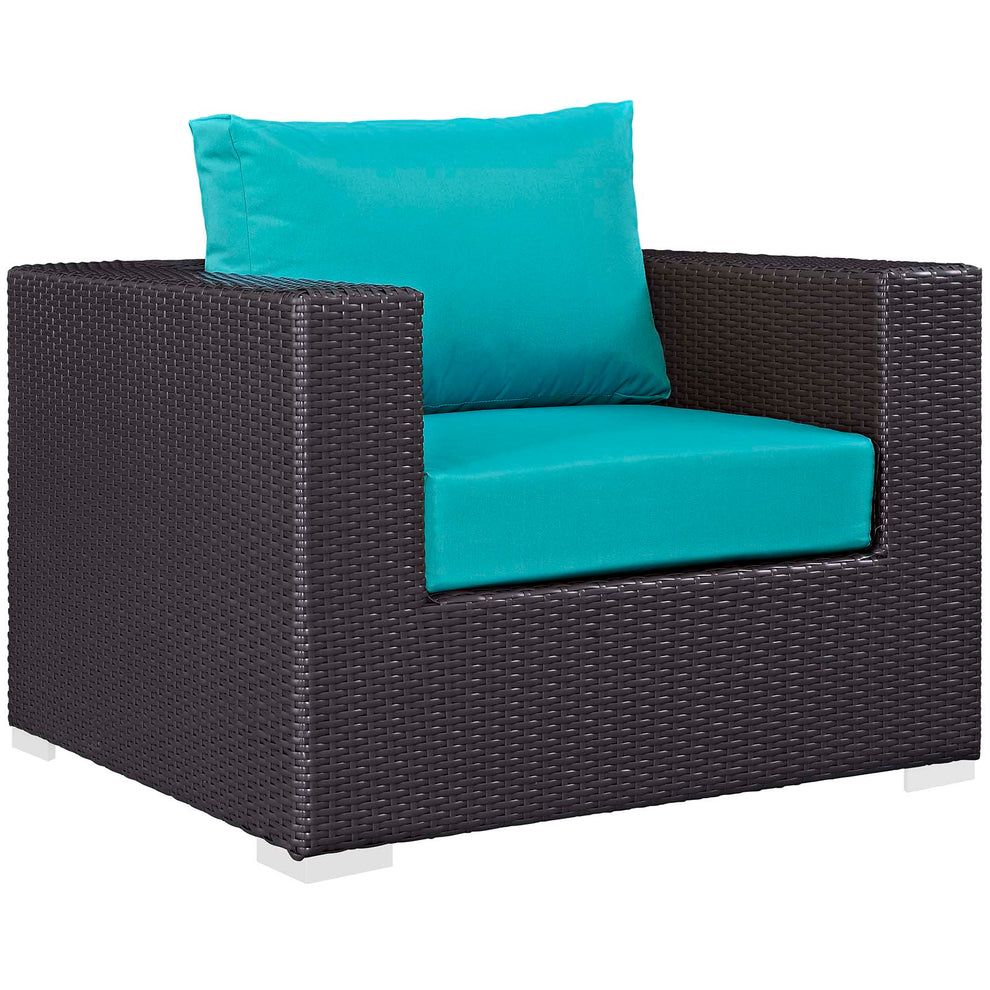 Modway Convene 5 Piece Set Outdoor Patio with Fire Pit-EEI-3726 - EEI-3726 | Outdoor Sofas, Loveseats & Sectionals | Modishstore - 5