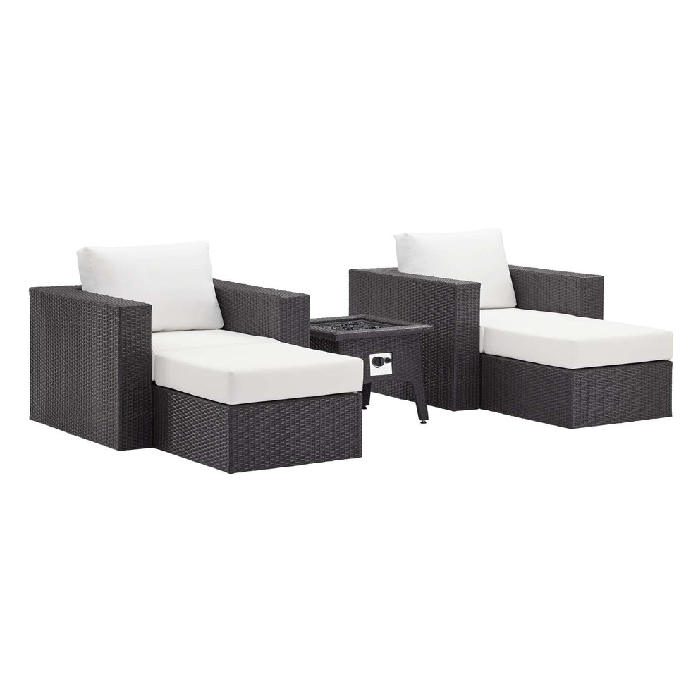 Modway Convene 5 Piece Set Outdoor Patio with Fire Pit-EEI-3726 - EEI-3726 | Outdoor Sofas, Loveseats & Sectionals | Modishstore - 37