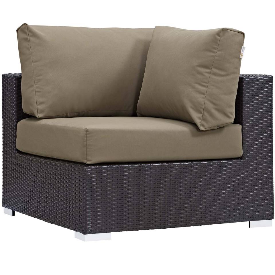 Modway Convene 5 Piece Set Outdoor Patio with Fire Pit - EEI-3728 | Outdoor Sofas, Loveseats & Sectionals | Modishstore - 4