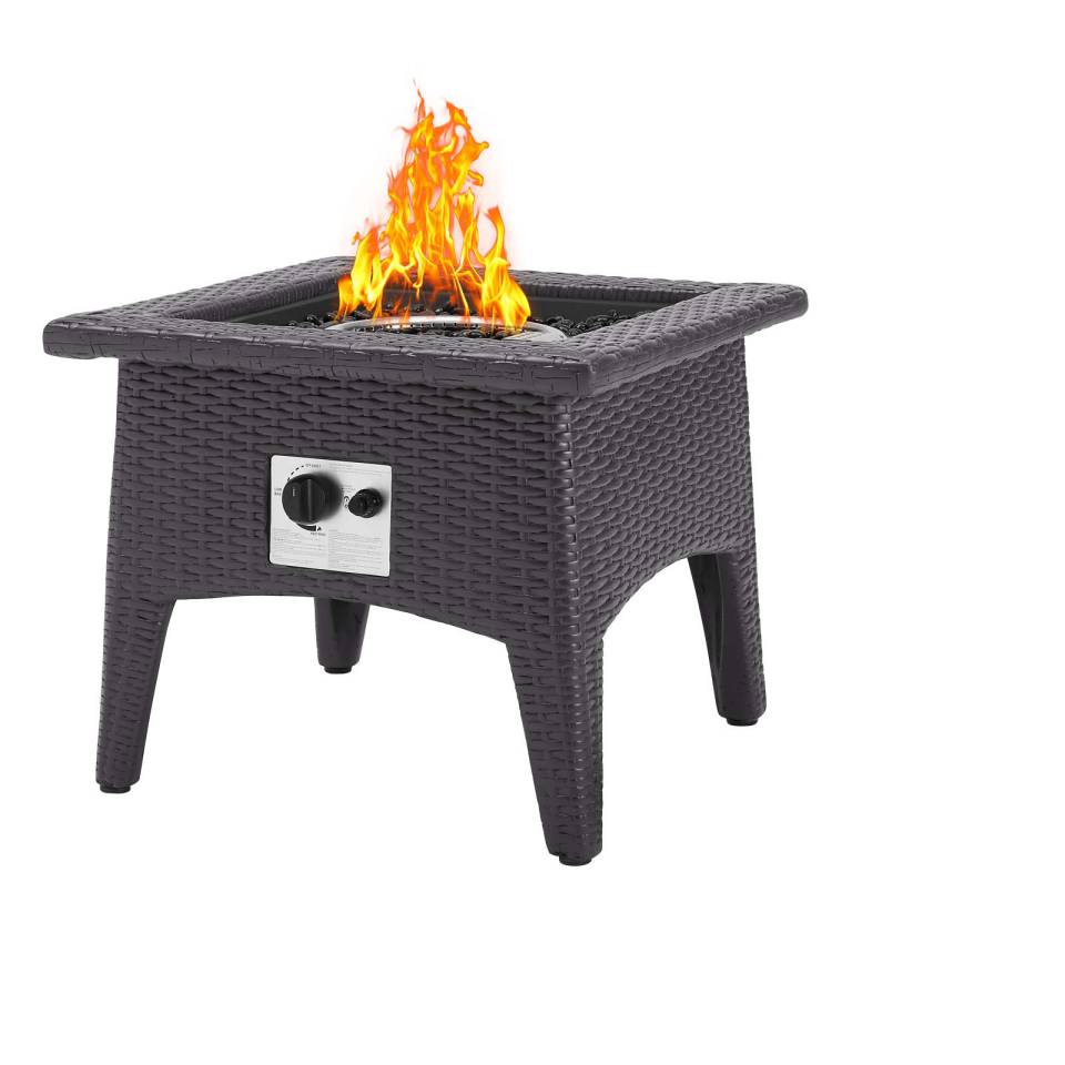 Modway Convene 3 Piece Set Outdoor Patio with Fire Pit | Outdoor Chairs | Modishstore-10