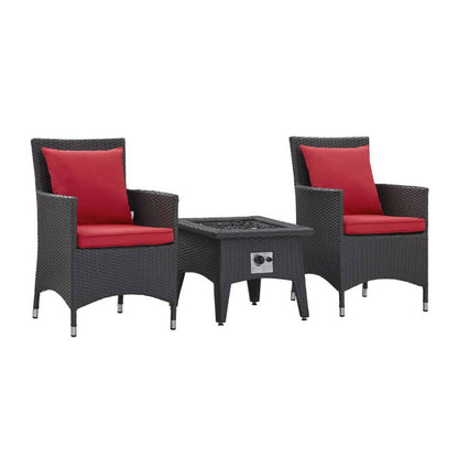 Modway Convene 3 Piece Set Outdoor Patio with Fire Pit - EEI-3729 | Outdoor Chairs | Modishstore - 2