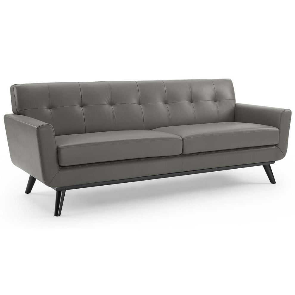 Modway Engage Top-Grain Leather Living Room Lounge Sofa - EEI-3733 | Sofas | Modishstore - 2