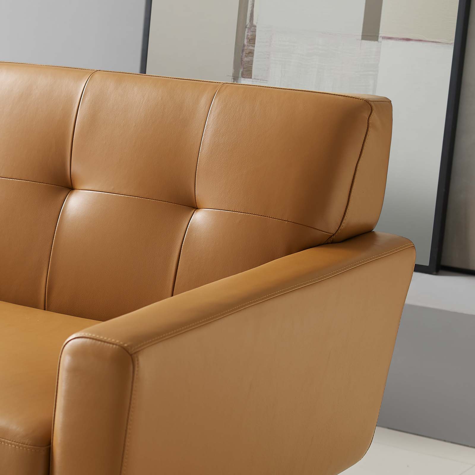 Modway Engage Top-Grain Leather Living Room Lounge Sofa | Sofas | Modishstore-14
