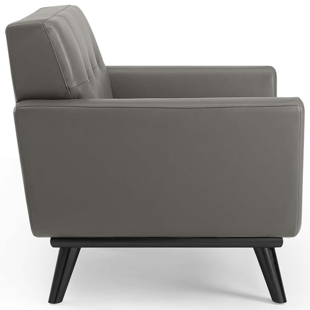 Modway Engage Top-Grain Leather Living Room Lounge Accent Armchair - EEI-3734 | Armchairs | Modishstore - 3