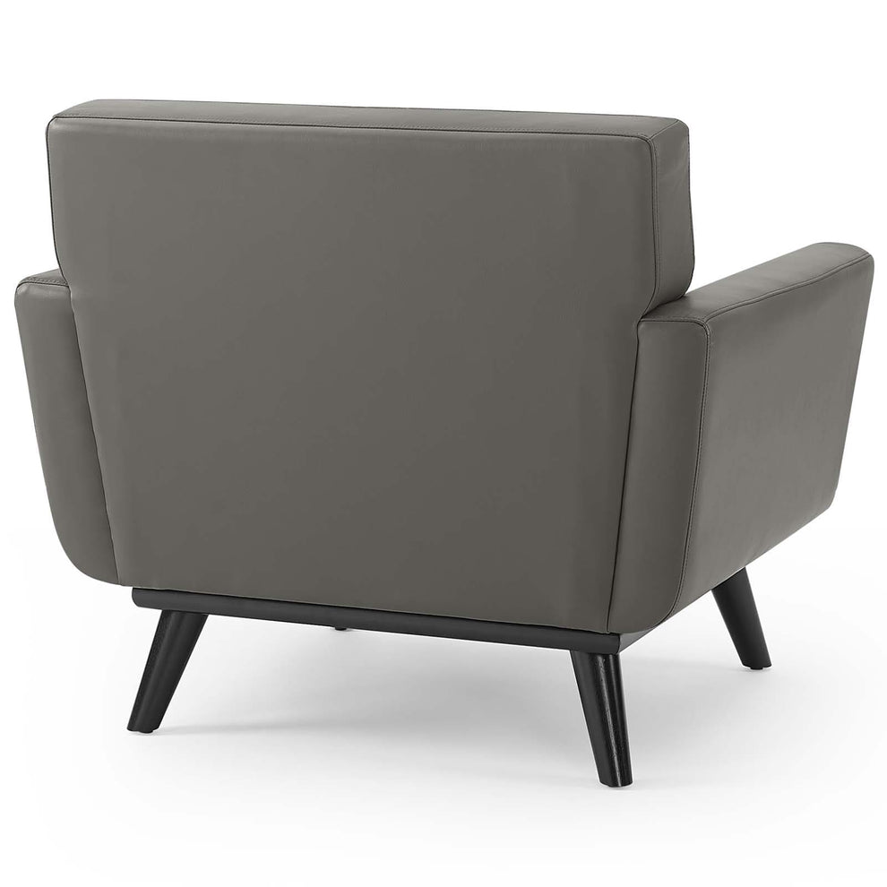 Modway Engage Top-Grain Leather Living Room Lounge Accent Armchair - EEI-3734 | Armchairs | Modishstore - 4