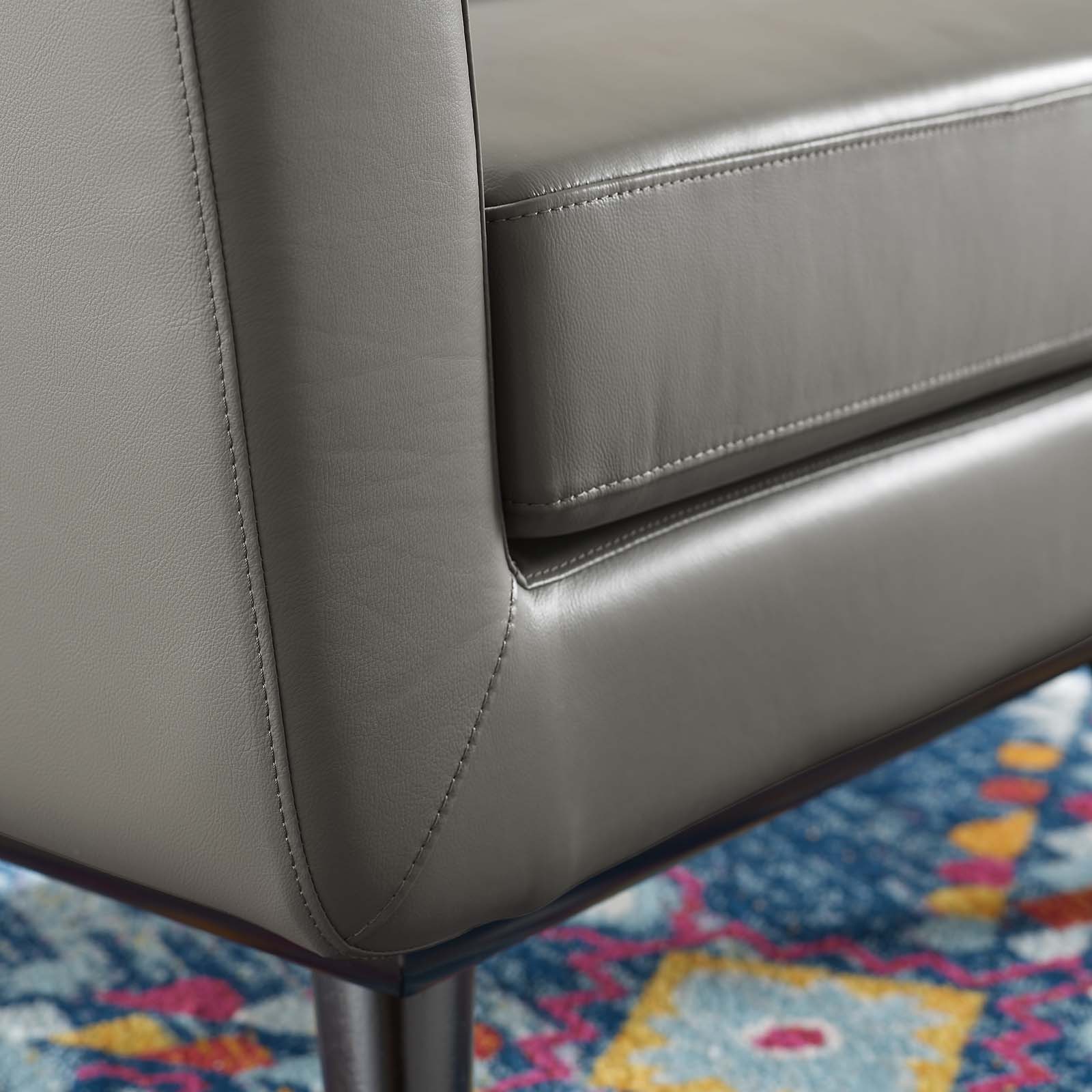 Modway Engage Top-Grain Leather Living Room Lounge Accent Armchair - EEI-3734 | Armchairs | Modishstore - 6