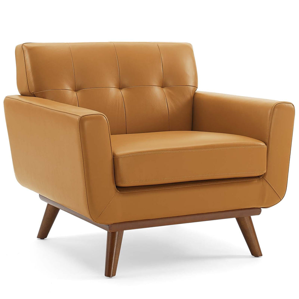 Modway Engage Top-Grain Leather Living Room Lounge Accent Armchair - EEI-3734 | Armchairs | Modishstore - 8
