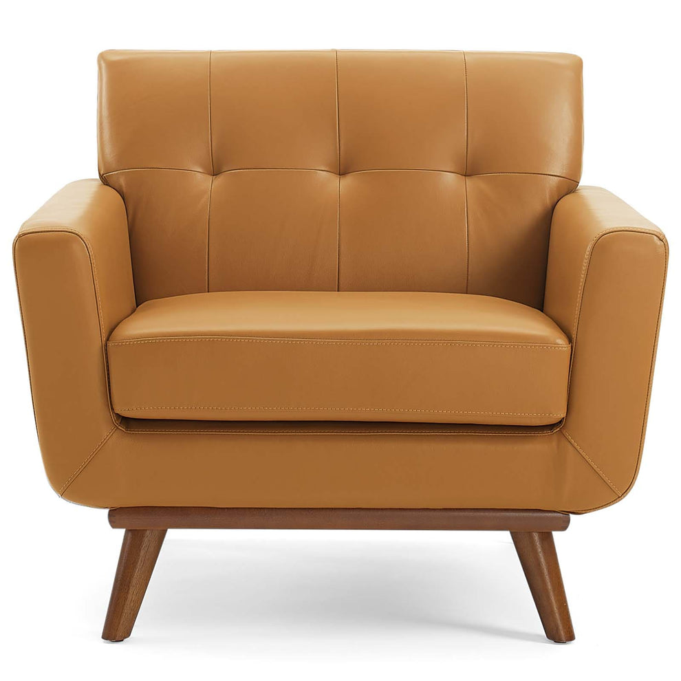 Modway Engage Top-Grain Leather Living Room Lounge Accent Armchair - EEI-3734 | Armchairs | Modishstore - 11