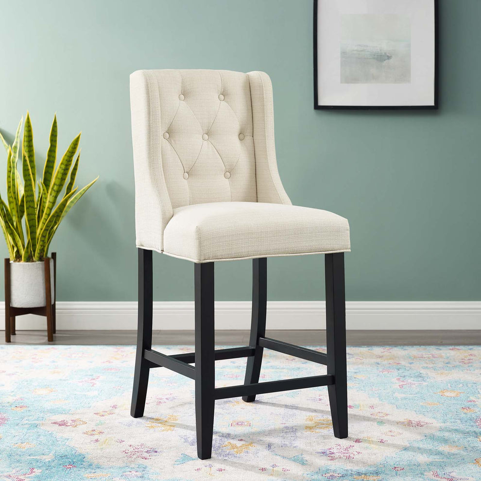Modway Baronet Tufted Button Upholstered Fabric Counter Stool - EEI-3739 | Counter Stools | Modishstore - 8