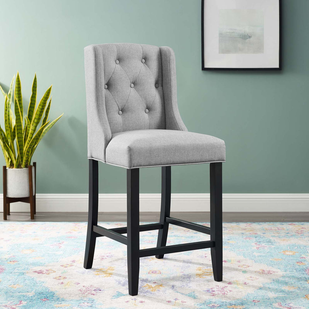 Modway Baronet Tufted Button Upholstered Fabric Counter Stool - EEI-3739 | Counter Stools | Modishstore - 22
