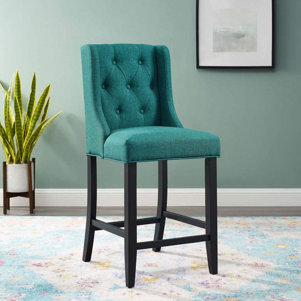 Modway Baronet Tufted Button Upholstered Fabric Counter Stool - EEI-3739 | Counter Stools | Modishstore - 29