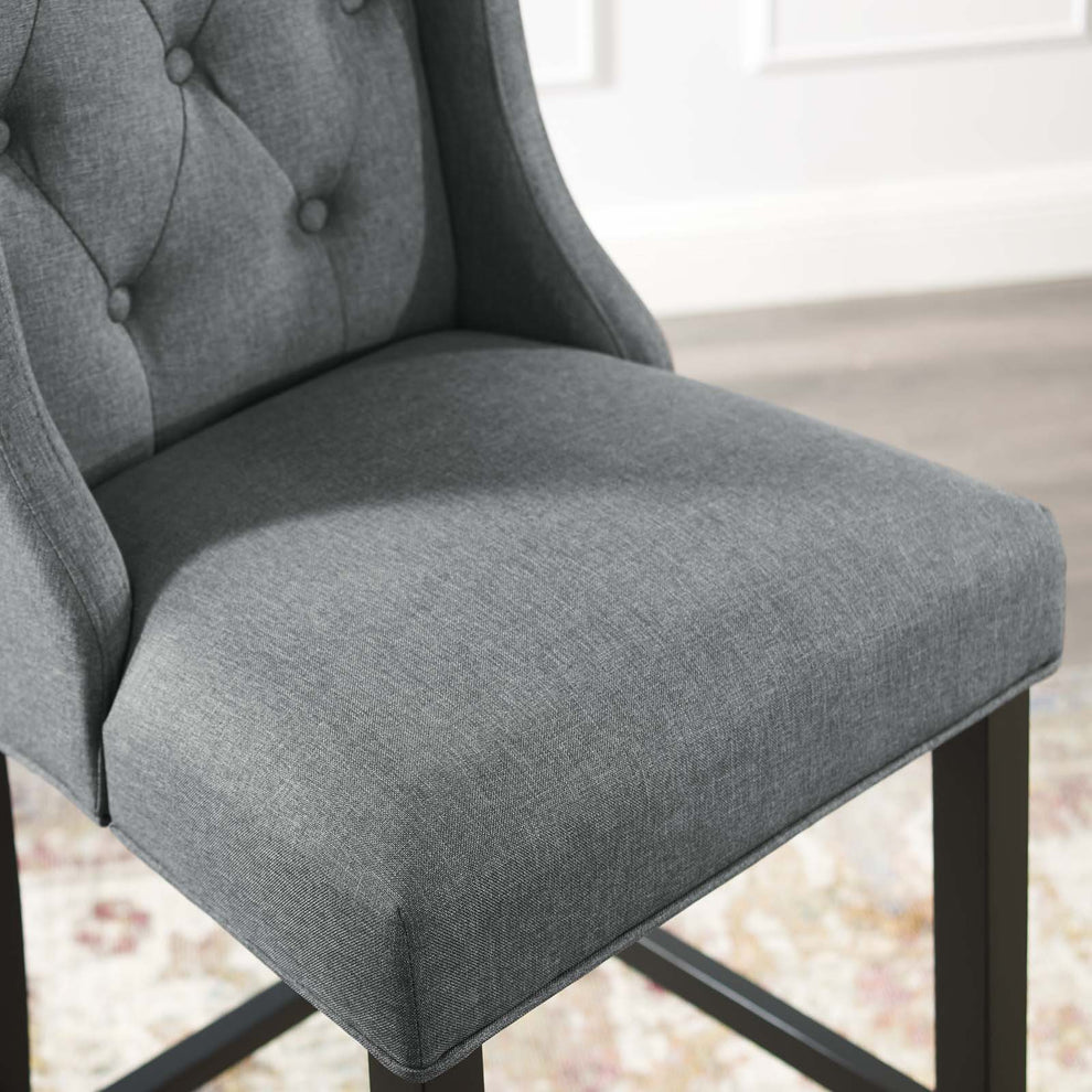 Modway Baronet Tufted Button Upholstered Fabric Bar Stool - EEI-3741 | Bar Stools | Modishstore - 21